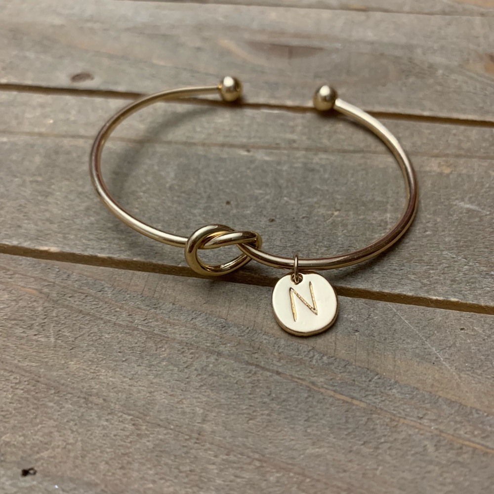 Handmade Gold N Knot Bangle Bracelet - Picture 1 of 1